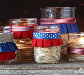 how to make easy diy patriotic luminaries, crafts, patriotic decor ideas, seasonal holiday decor, My Patriotic Luminaries glow so pretty