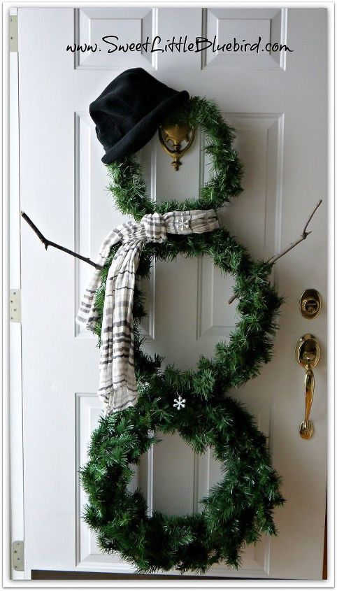 diy versatile snowman wreath for fun winter decor, crafts, seasonal holiday decor