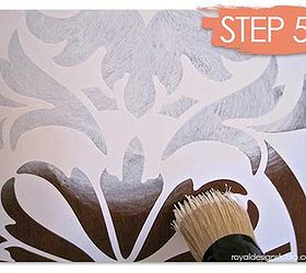 how to stencil wood furniture with chalk paint decorative paint, Painting a vinyl masking stencil from our Modello Designs collection is as easy as stenciling a mylar stencil pattern