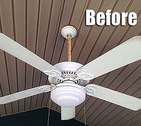 thrifty diy outdoor fan makeover, lighting, outdoor living, porches, repurposing upcycling