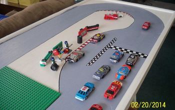 NASCAR Track and Lego Play Table Top