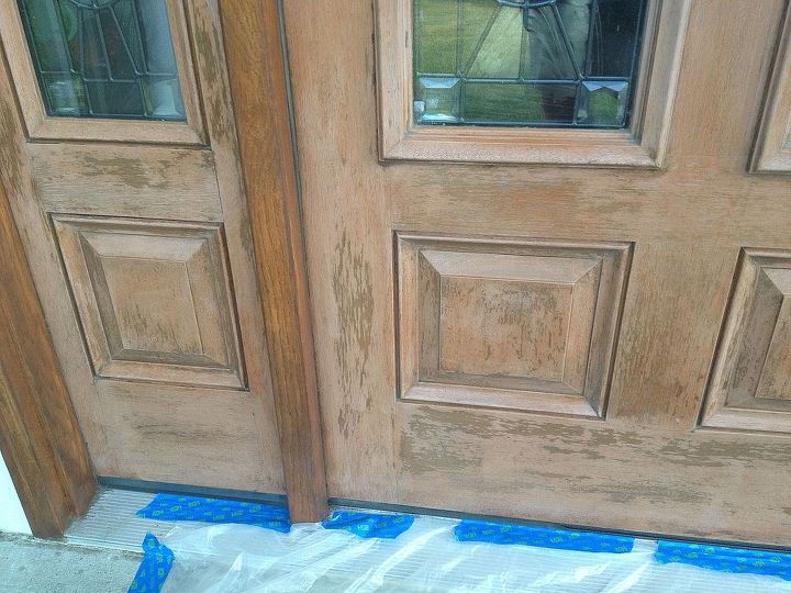front door refinishing project, doors, painting