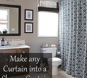 Make Any Curtain Into a Shower Curtain