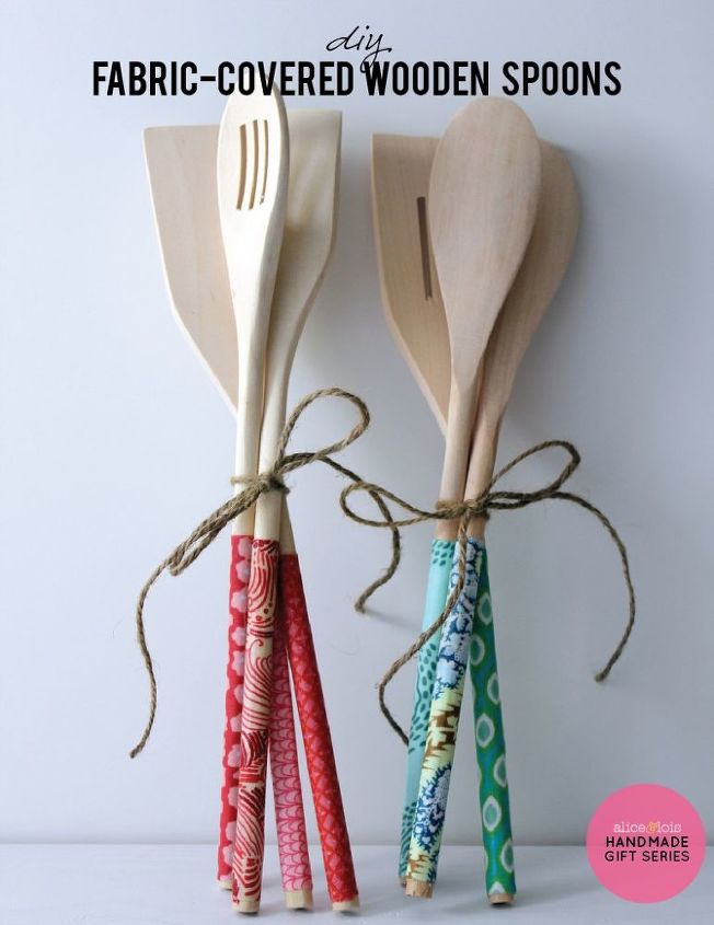 best small thank you gift ideas for all year round, crafts, Fabric covered spoons are a great Thank You gift idea