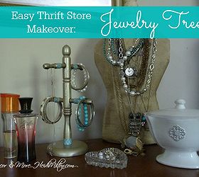 easy thrift store makeover jewelry tree, cleaning tips, repurposing upcycling