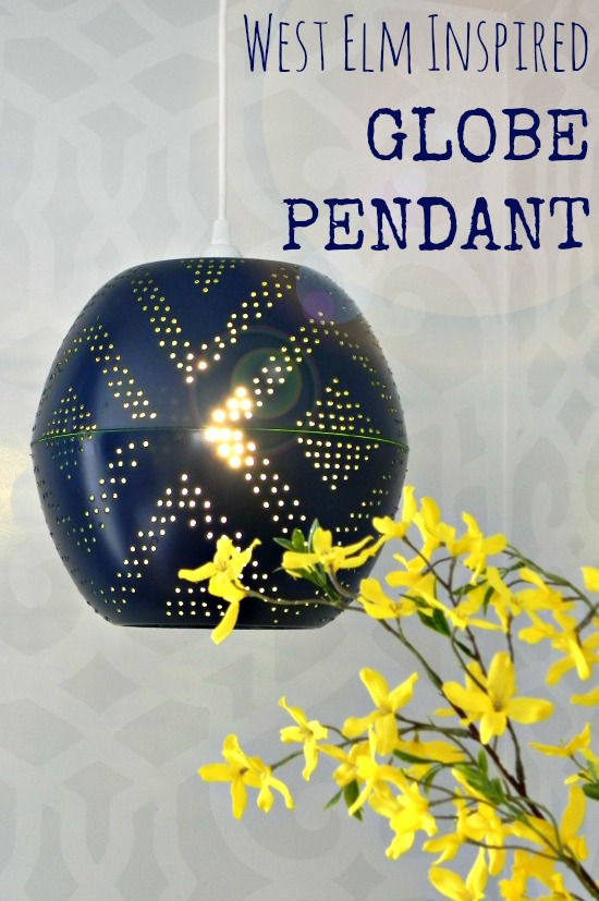 west elm inspired perforated globe pendant, diy, how to, lighting, DIY Perforated Globe Pendant
