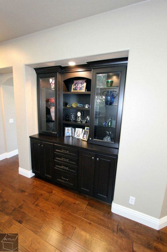 complete home remodel with custom cabinets wood floor, home improvement, kitchen backsplash, kitchen design, living room ideas