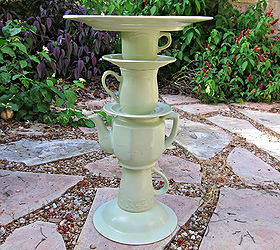 tea pot bird bath, crafts, outdoor living, repurposing upcycling, I even thought about making it into a side table but I didn t find a large enough top