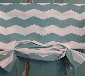 how to make your own chevron fabric any color for cheap, crafts, home decor, Stop by my blog and see how I used my Handmade Chevron Fabric to create this No Sew faux Roman Shade