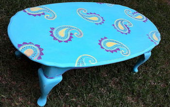 Painted Paisley Coffee Table