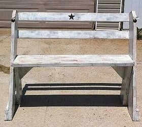 farm bench from rescued lumber, diy, painted furniture, rustic furniture