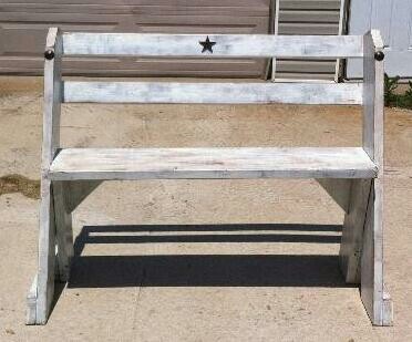 farm bench from rescued lumber, diy, painted furniture, rustic furniture