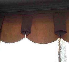 window treatments on the cheap or what i made during the last cold sn, diy, home decor, reupholster, window treatments, windows