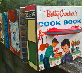 diy repurposed wooden boxes encore, home decor, repurposing upcycling, My childhood cookbook