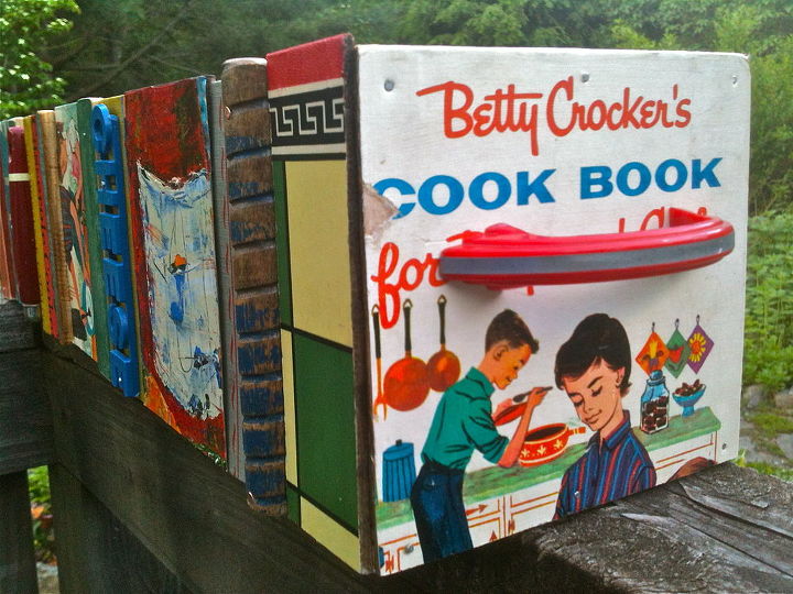 diy repurposed wooden boxes encore, home decor, repurposing upcycling, My childhood cookbook