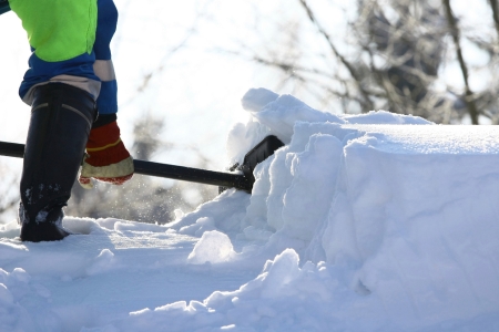 the safest way to shovel snow, outdoor living