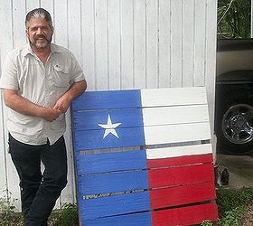 texas flag on pallet, painting, pallet, repurposing upcycling