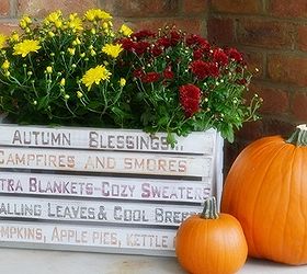 autumn diy word art crate, crafts, gardening, repurposing upcycling, seasonal holiday decor