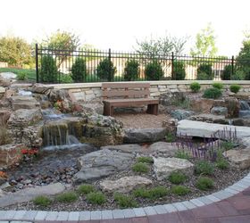 water features installed at living well cancer center, decks, doors, gardening, landscape, outdoor living, ponds water features, A Pondless Waterfall waterfall without the pond provides the soothing sound of running water