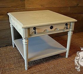 drexel side table makeover, painted furniture, rustic furniture