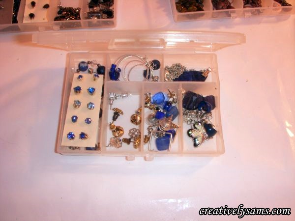organizing earrings, crafts, organizing, storage ideas, Each box got a different color earring