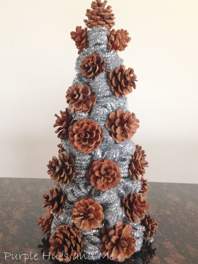 pinecone glitter stems tree, crafts, seasonal holiday decor, This would make a great centerpiece for a tablescape or used as a decorative item anywhere in your home