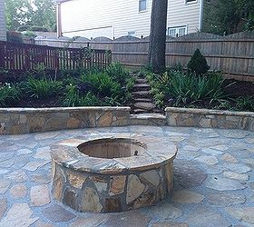 fire pit and landscaping, landscape, lawn care, outdoor living, After