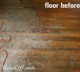 refinishing hardwood floors is easy but time consuming, flooring, hardwood floors, painting, Hardwood floor before
