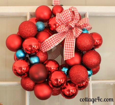 red ornament wreath, seasonal holiday d cor, wreaths
