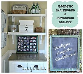 verdigris magnetic chalkboard and instagram gallery a b o g o tutorial, chalk paint, chalkboard paint, crafts