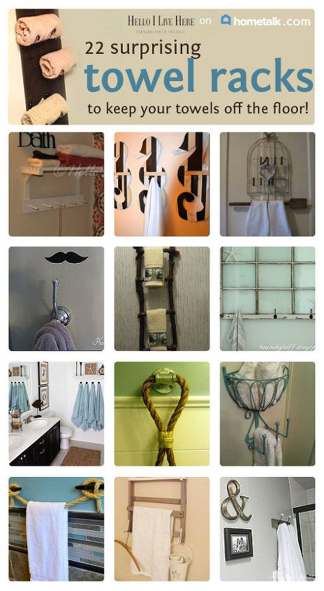 diy towel holders curated for hometalk, bathroom ideas, diy, how to, repurposing upcycling, storage ideas, woodworking projects