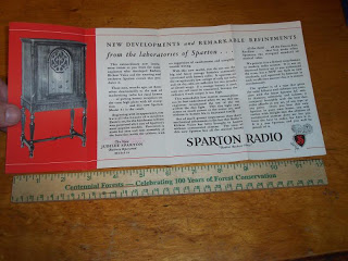 re purposing an old radio cabinet, home decor, painted furniture, I don t have a before photo but this is booklet with a picture of the old radio cabinet It is a Sparton from the 1930 s