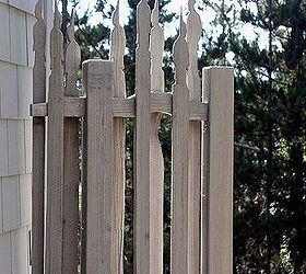 garden fencing ideas with redwood palings that have taken off, diy, fences, outdoor living, woodworking projects, A simple partition