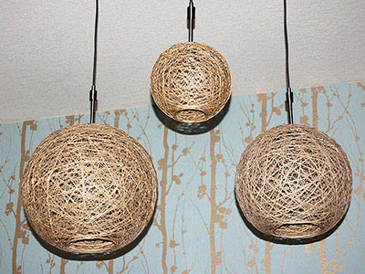 diy hemp string lamp, crafts, electrical, repurposing upcycling