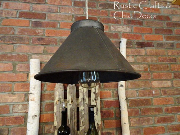 my homemade pendant light from a vintage sifter, lighting, repurposing upcycling