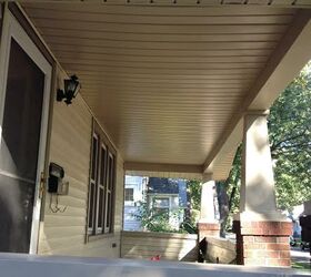sprayed trim on ferndale home exterior, curb appeal, painting, After under porch
