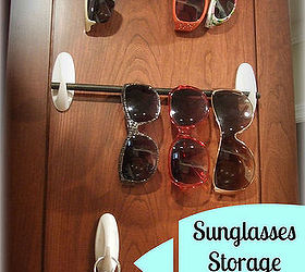 handy sunglasses storage idea, cleaning tips, storage ideas