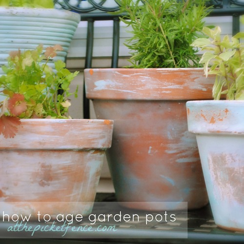 how to age new garden pots, crafts, painting, It s easy to age new pots to a lovely time worn patina with this simple tutorial