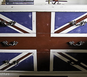 cream version of the union jack dresser, painted furniture, New hardware makes a big difference