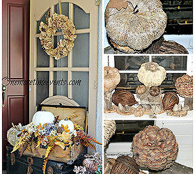 heath and home fall decorations, seasonal holiday d cor, wreaths, Using an Old Screen door steamer and carpenter s tool box to decorate for Fall