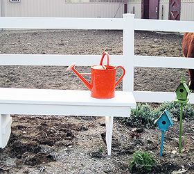 diy garden bench, diy, how to, painted furniture, woodworking projects, Bench 1 in my flower garden