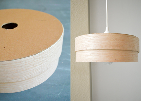 make this diy wood veneer light pendant, crafts, lighting