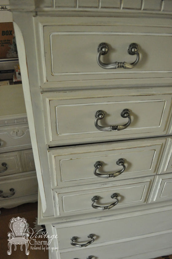 painted bedroom set, chalk paint, painted furniture, La Craie s Magnolia as the accent and La Bonne Terre for the body Updated hardware from knobs4less com