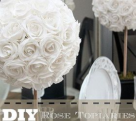 diy rose topiaries, crafts, home decor