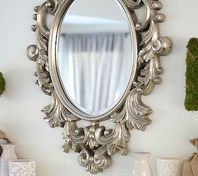 my new french mirror, fireplaces mantels, home decor, living room ideas, repurposing upcycling