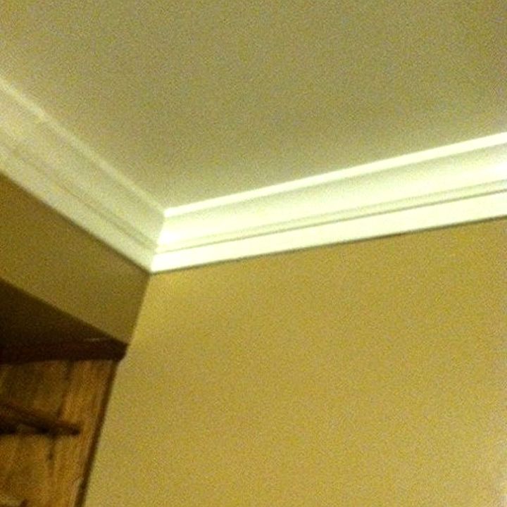foam crown moulding it so easy completed job pictures, kitchen design