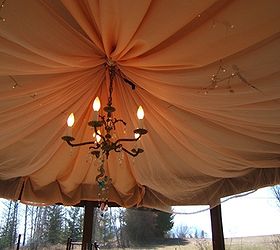gorgeous gazebo from a recycled satellite dish, gardening, outdoor living, repurposing upcycling, Ceiling detail