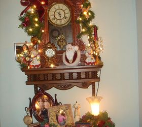 i love decorating our 1895 queen anne victorian for christmas with 12 trees, christmas decorations, seasonal holiday decor, wreaths, One of many clocks in our collection