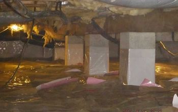 Encapsulating a Crawl Space With Many Concrete Piers