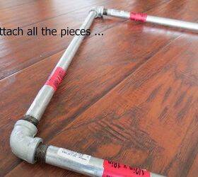 make a pedestal sink skirt rod, bathroom ideas, diy, home decor, how to, Screw it all together you ll need some muscle and a wrench To test how straight you have it put it on the floor and make sure all corners touch the floor without rocking